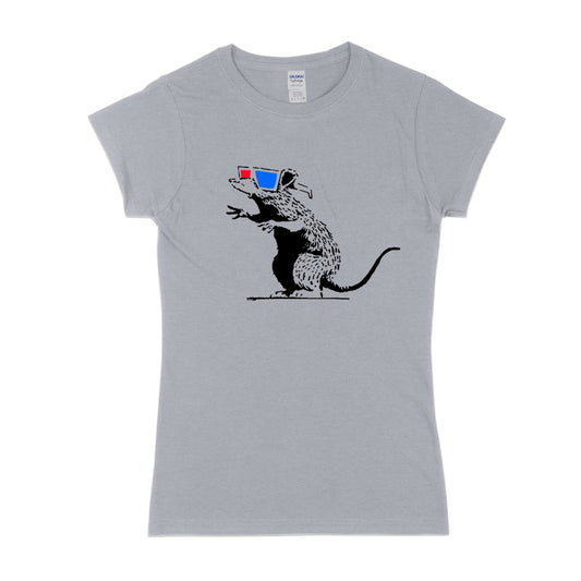 Womens 3D rat T-shirt