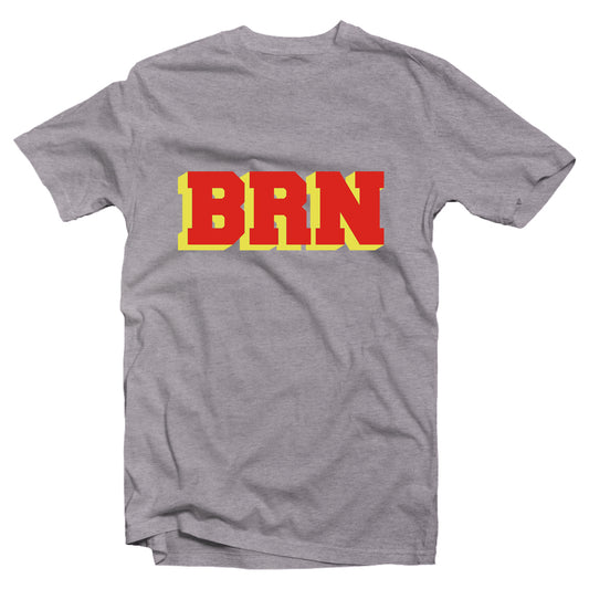 BRN red and yellow short sleeve t-shirt