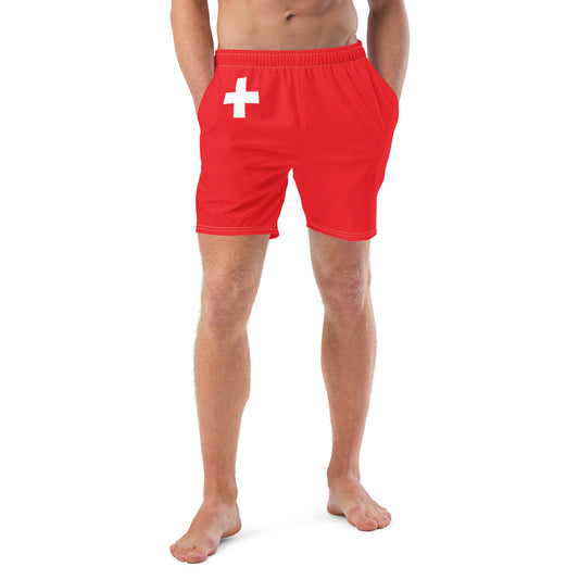 Swiss Flag Men's swim trunks