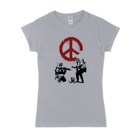 Womens Peace soldiers T-shirt
