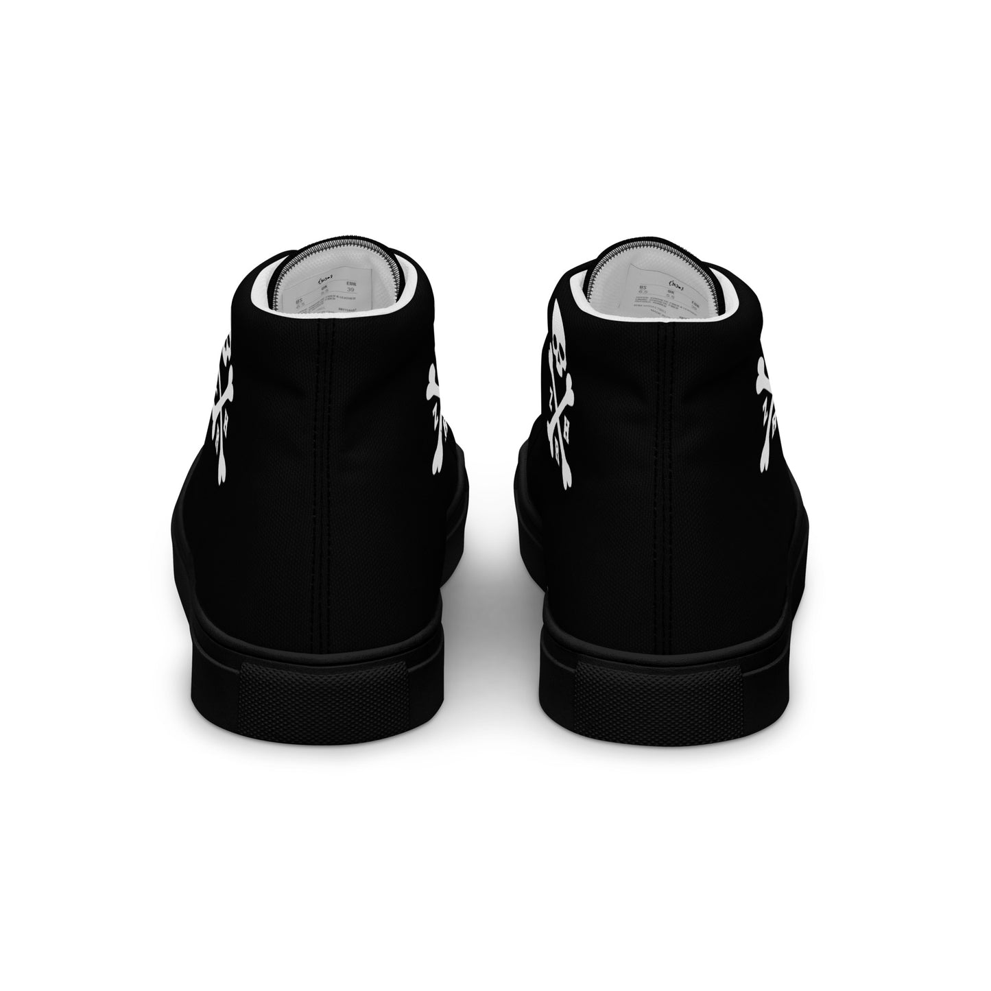 Women’s ZRH skull and crossbones high top canvas shoes