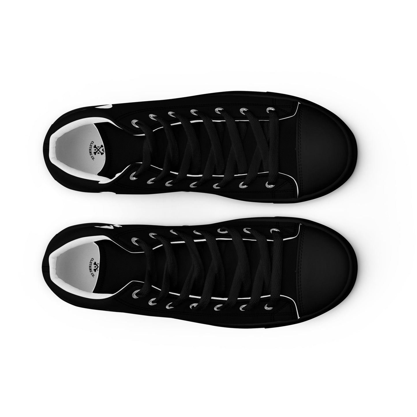 Women’s ZRH skull and crossbones high top canvas shoes