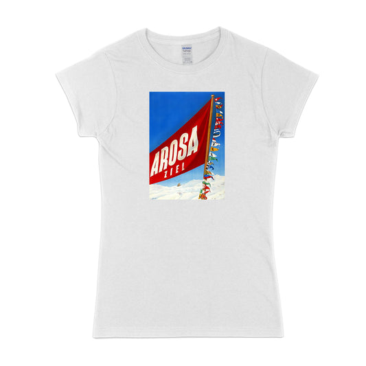 Womens Retro ski - Arosa t-shirt