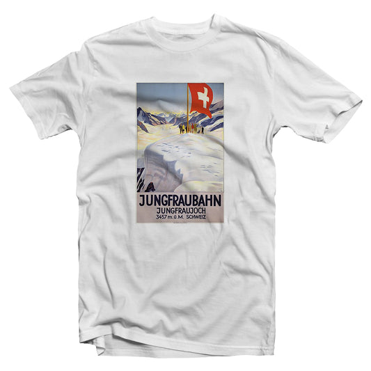 Retro ski - Jungfraubahn t-shirt