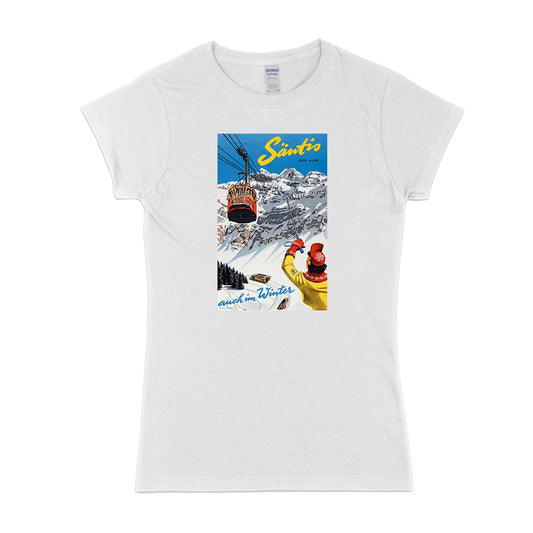 Womens Retro ski - Santis t-shirt