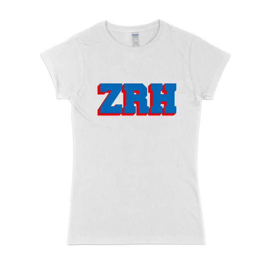 Women's ZRH red and blue short sleeve t-shirt - zürich-clothing-company