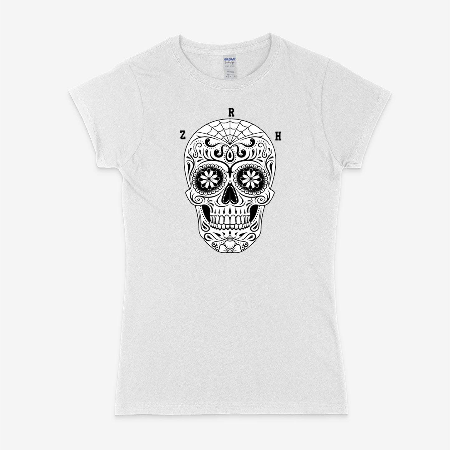 Women's Halloween Day of the Dead skull short sleeve t-shirt - zürich-clothing-company