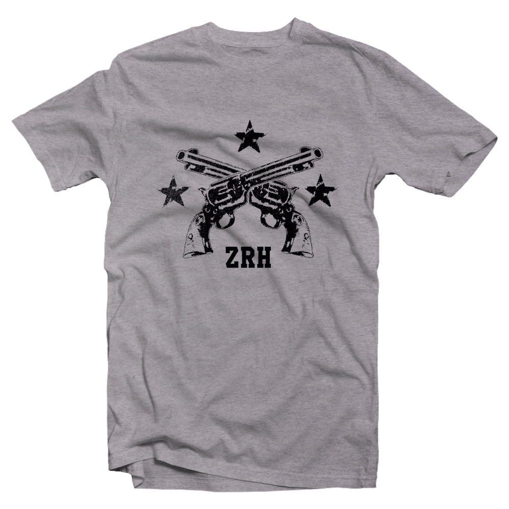 ZRH crossed pistols short sleeve t-shirt - zürich-clothing-company