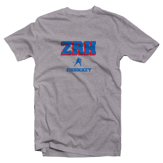 ZRH red and blue Ice Hockey short sleeve t-shirt