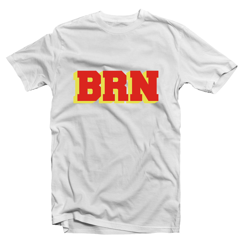 BRN red and yellow short sleeve t-shirt