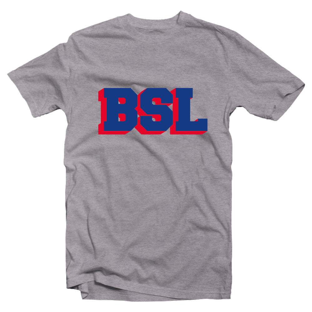 BSL blue and red short sleeve t-shirt