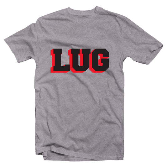 Schwarzes und rotes Kurzarm-T-Shirt von LUG