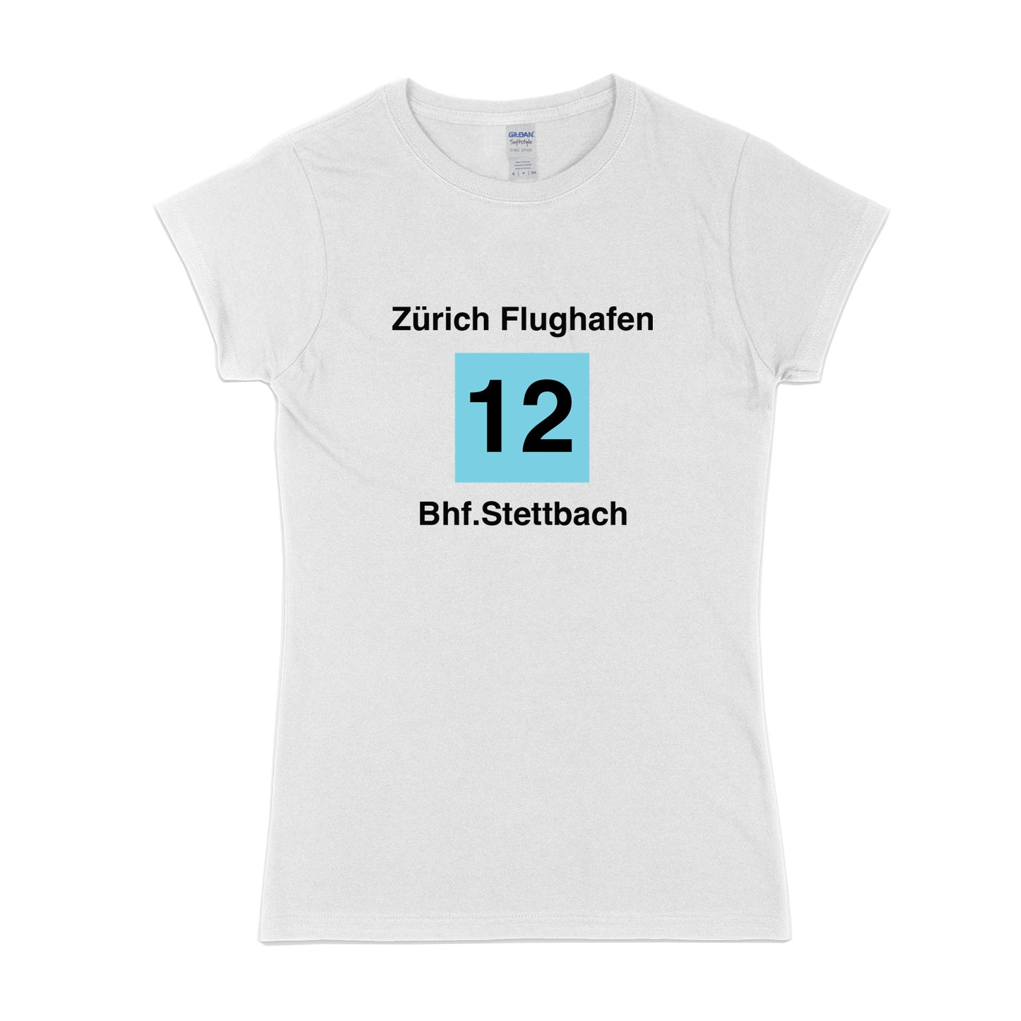 T-Shirt Zürich Tram 12 für Damen