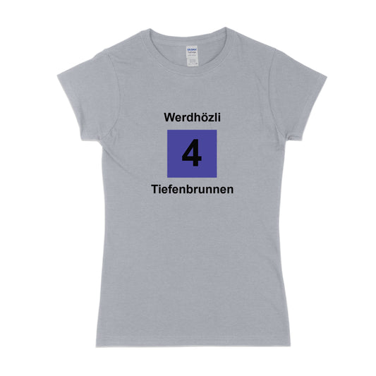 T-Shirt Zürich Tram 4 für Damen