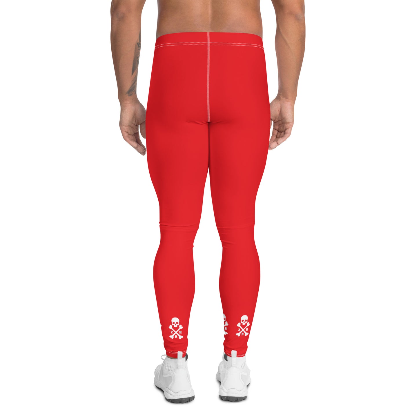 Skull and Crossbones Men's Red Leggings