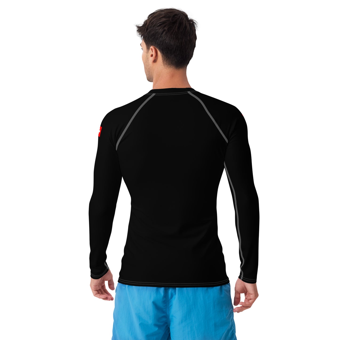 Schwarz-weißer Rashguard für Herren