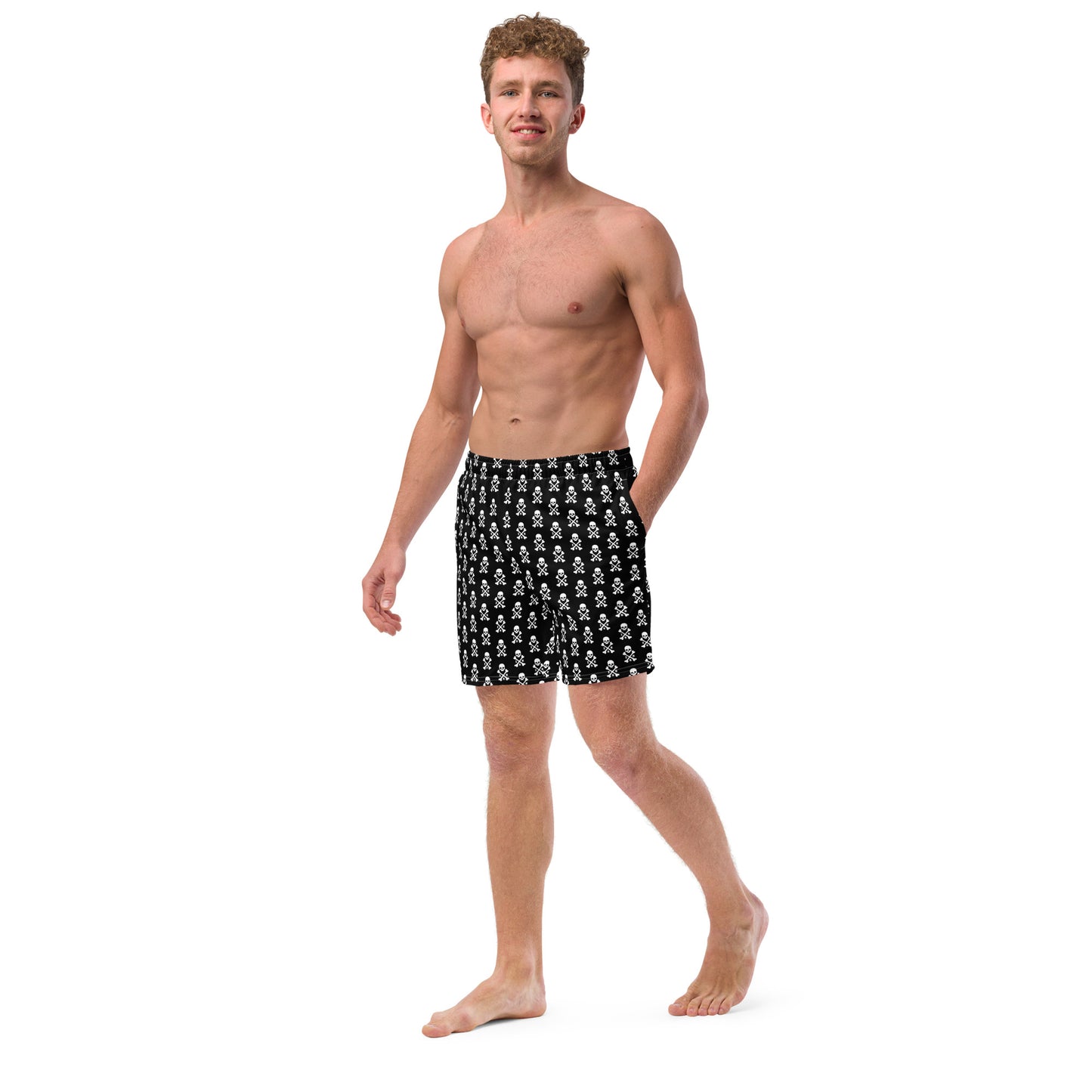 ZRH Skull and Crossbones Men's swim trunks