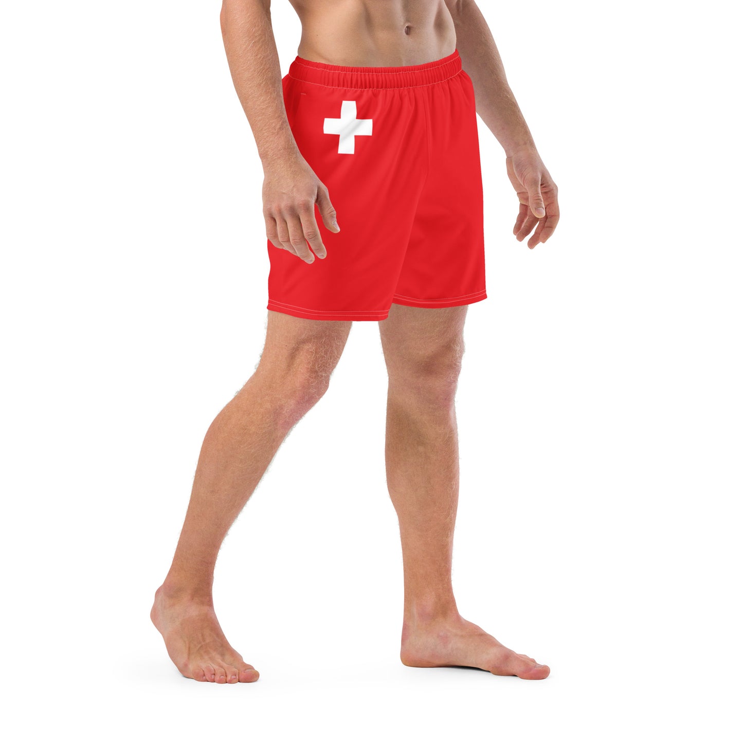 Maillot de bain homme drapeau suisse