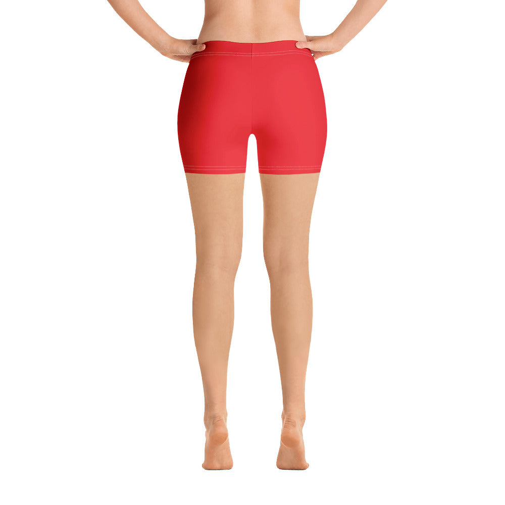 Red and White Workout Shorts