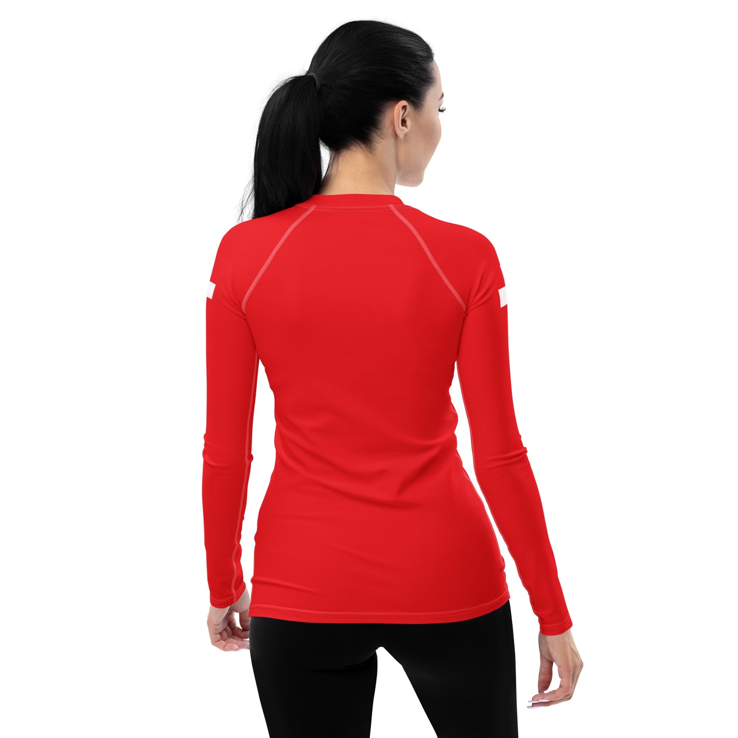 Damen-Rashguard mit Schweizer Flagge