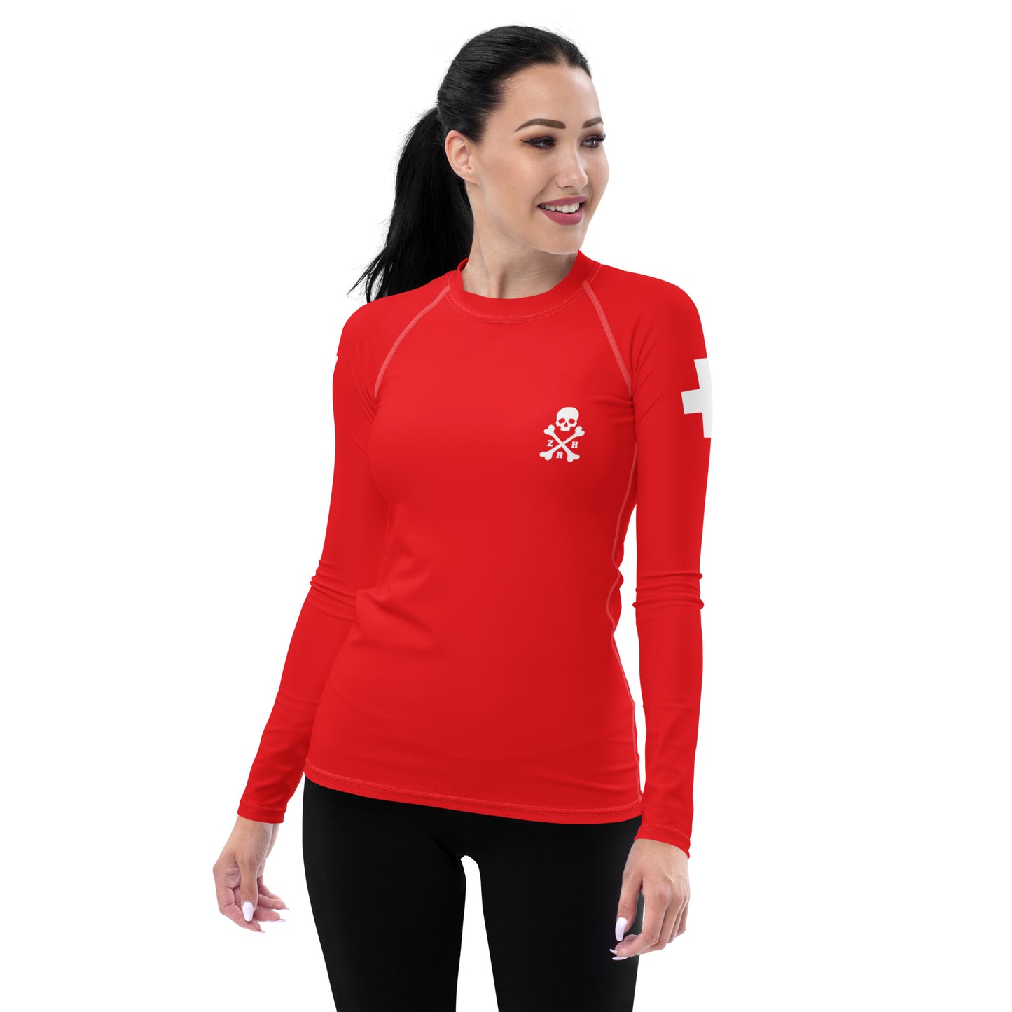 Rash Guard Femme Drapeau Suisse