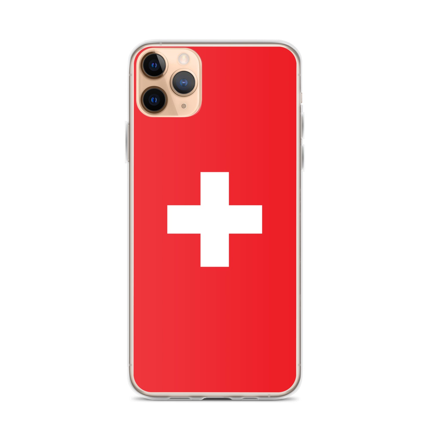 Coque transparente drapeau suisse pour iPhone®