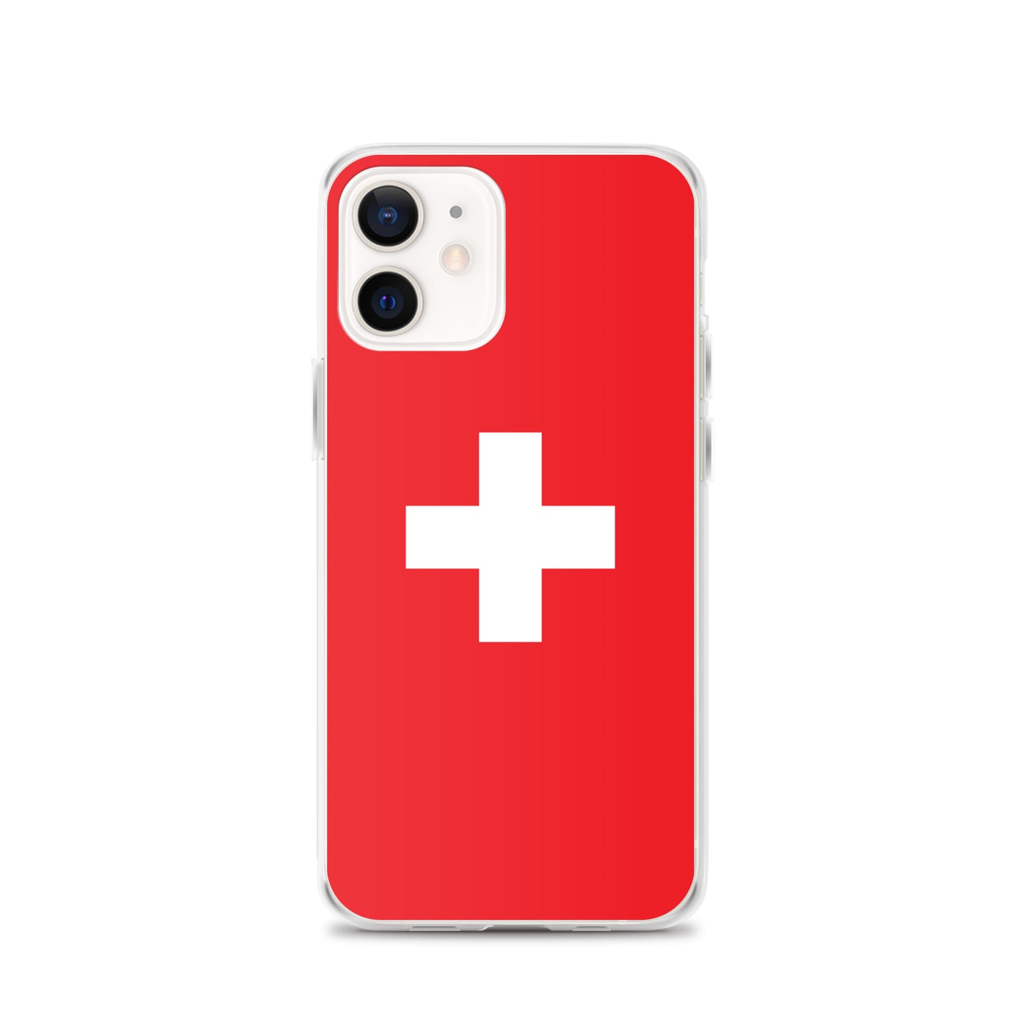 Coque transparente drapeau suisse pour iPhone®