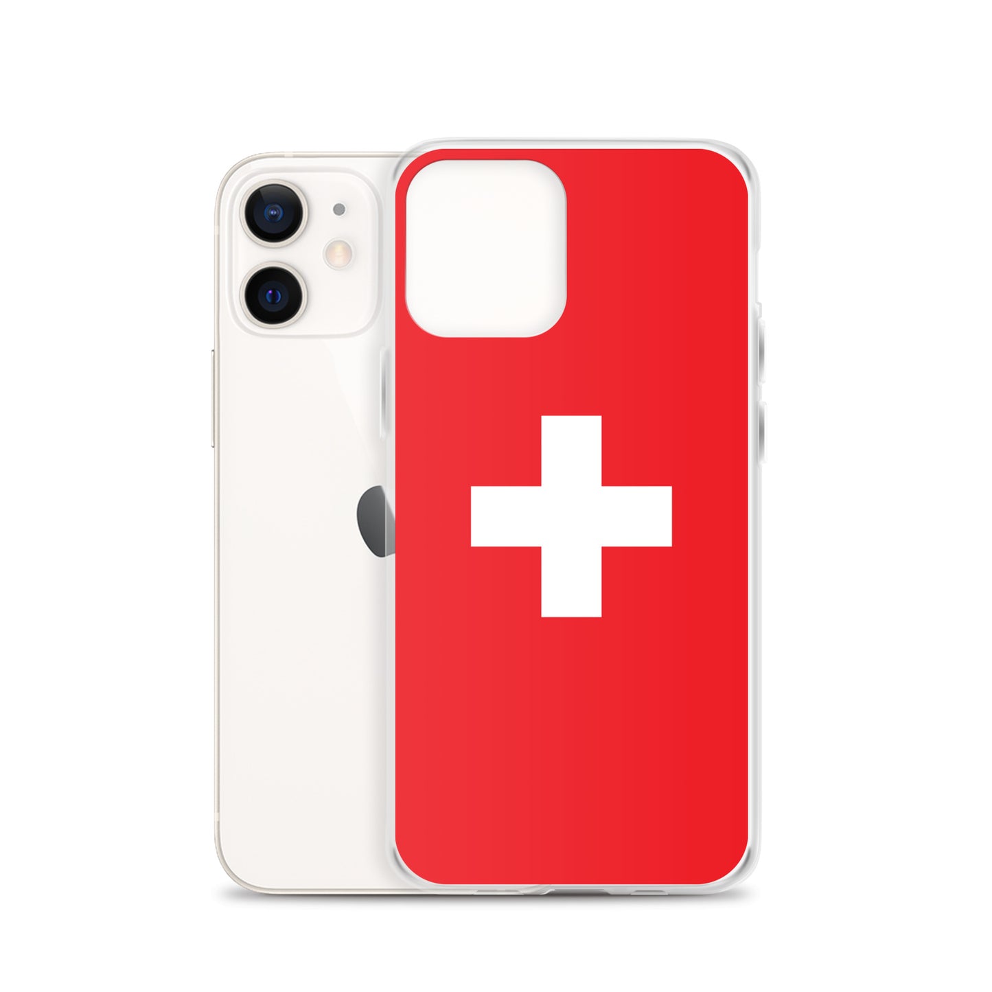 Coque transparente drapeau suisse pour iPhone®