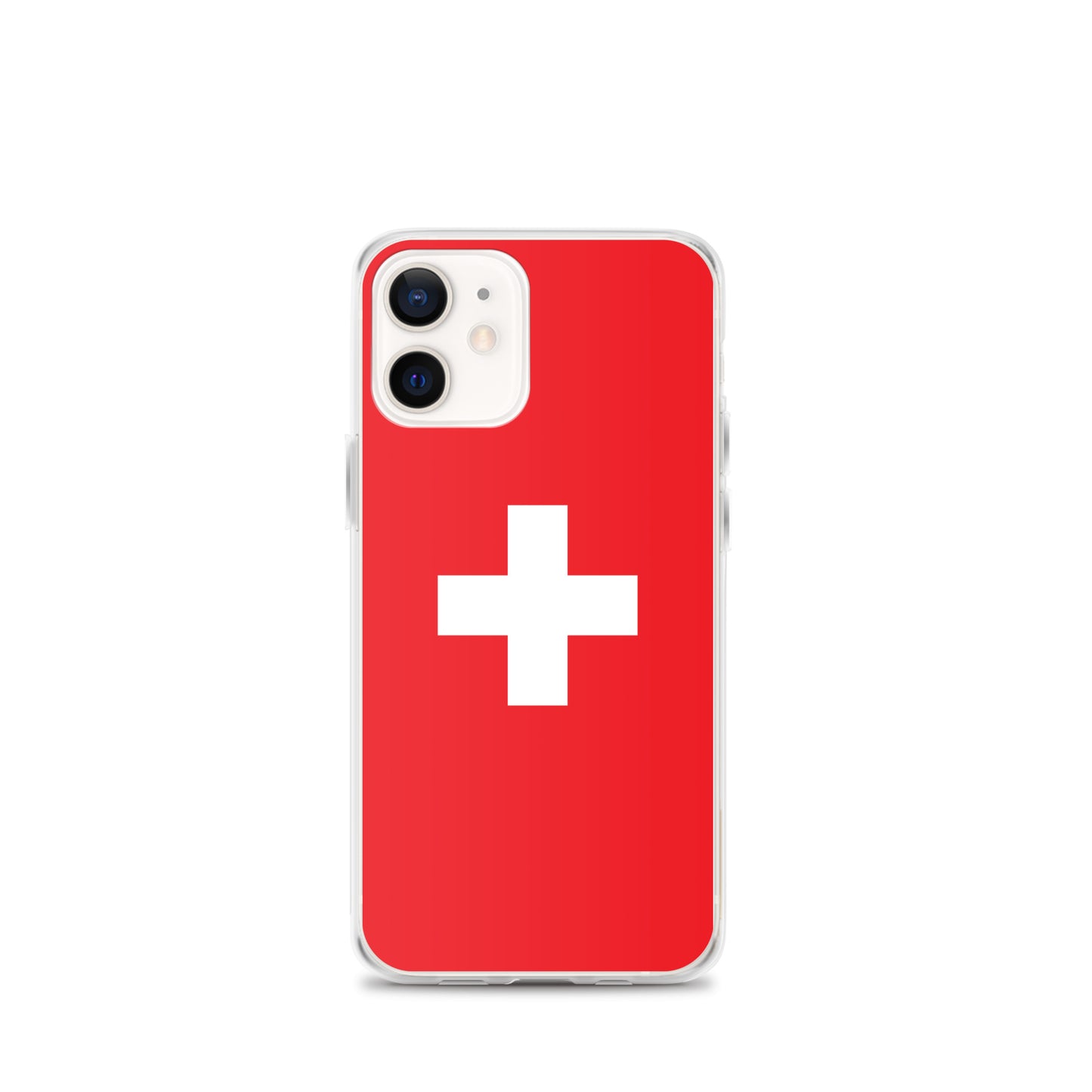 Coque transparente drapeau suisse pour iPhone®