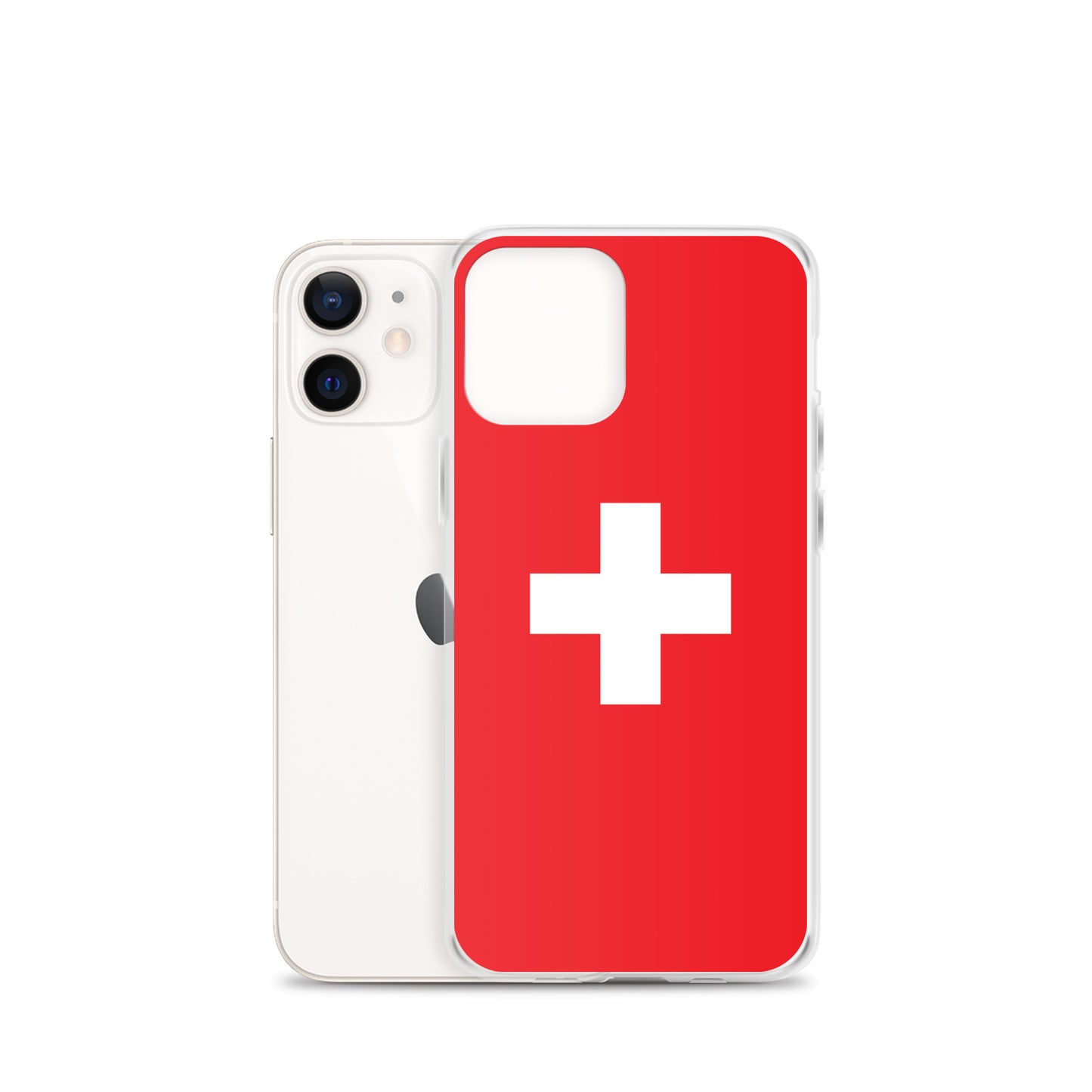 Coque transparente drapeau suisse pour iPhone®