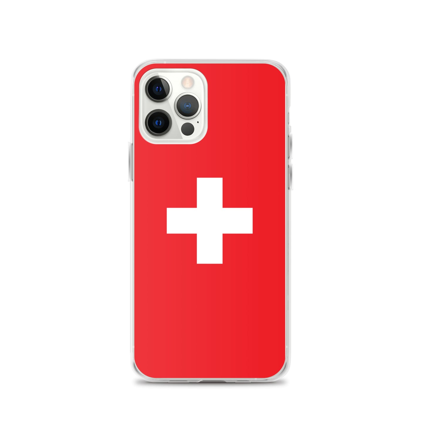 Coque transparente drapeau suisse pour iPhone®