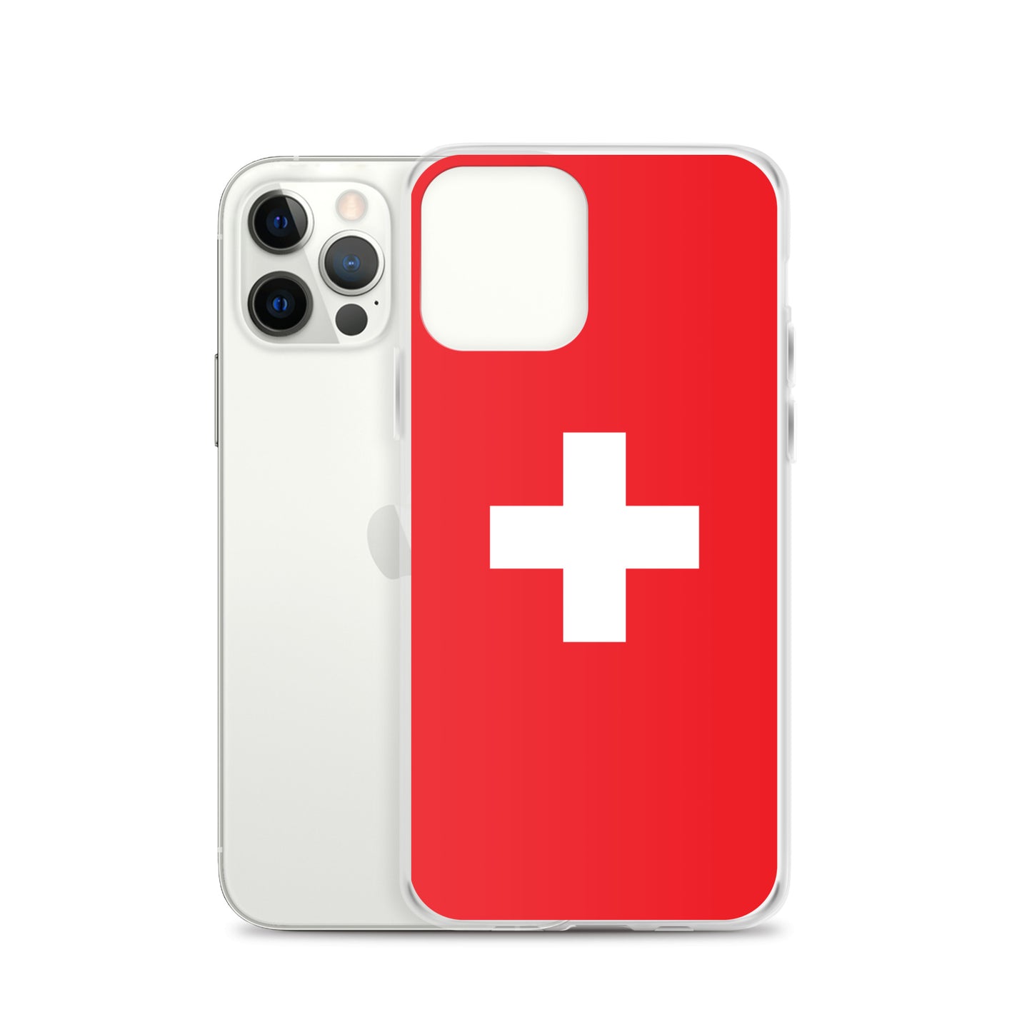 Coque transparente drapeau suisse pour iPhone®