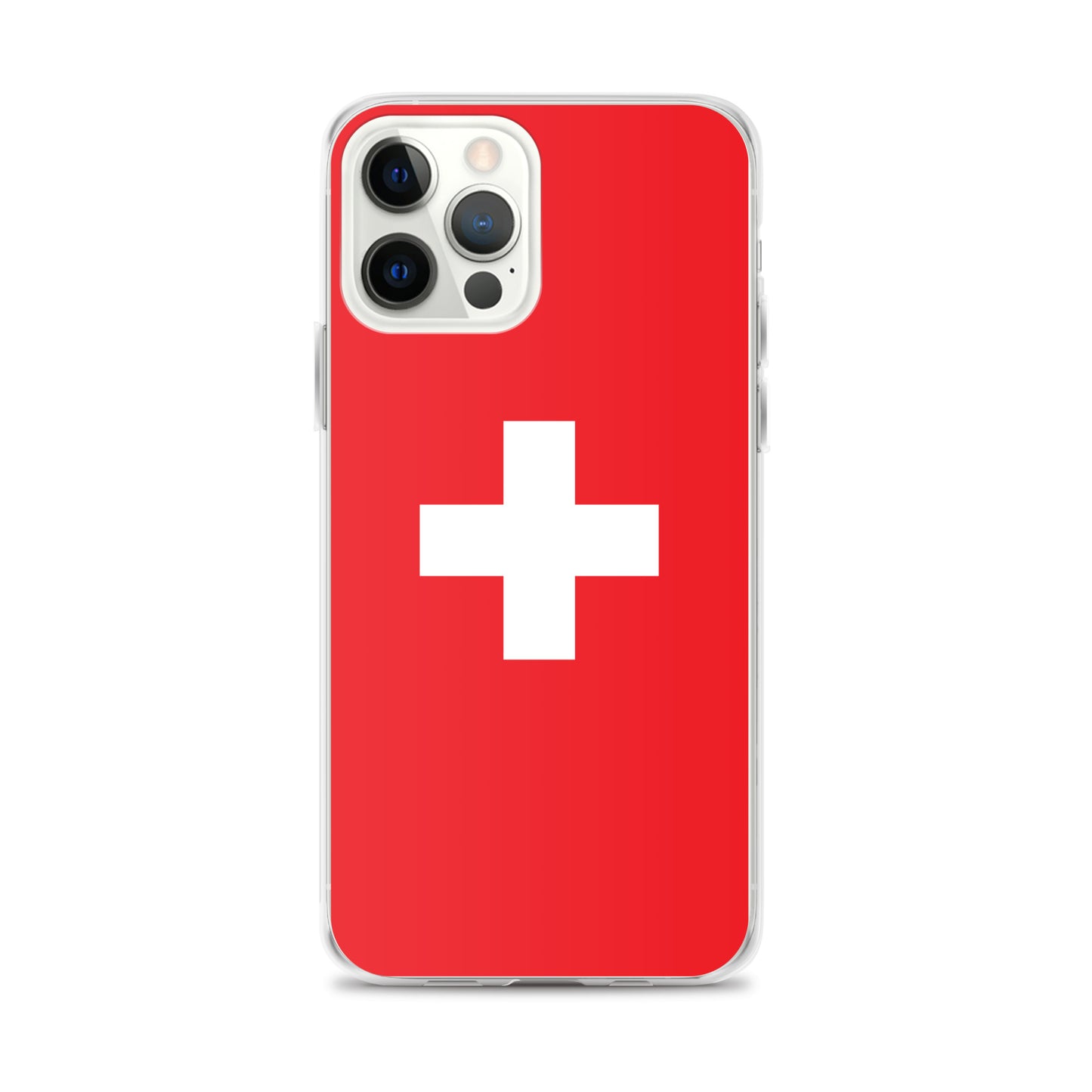 Coque transparente drapeau suisse pour iPhone®