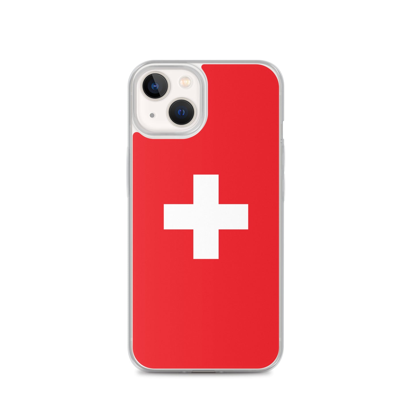 Coque transparente drapeau suisse pour iPhone®