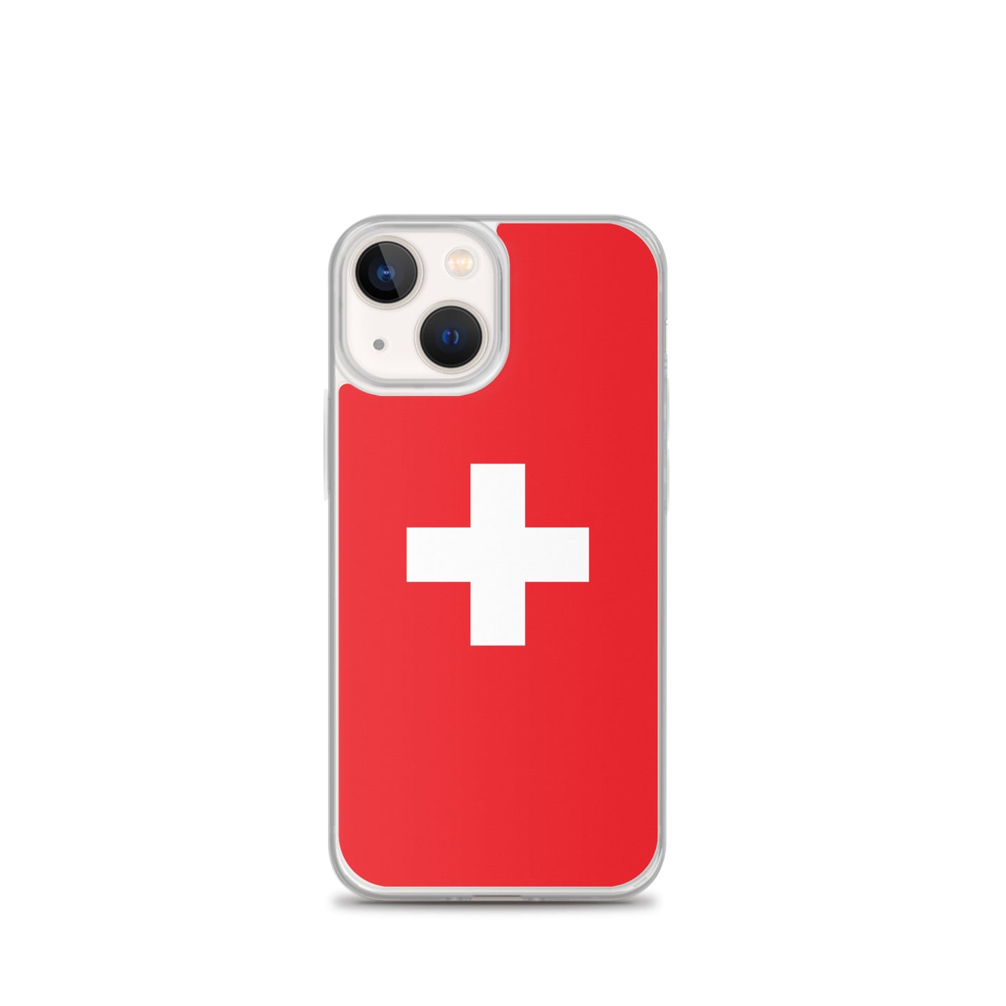 Coque transparente drapeau suisse pour iPhone®