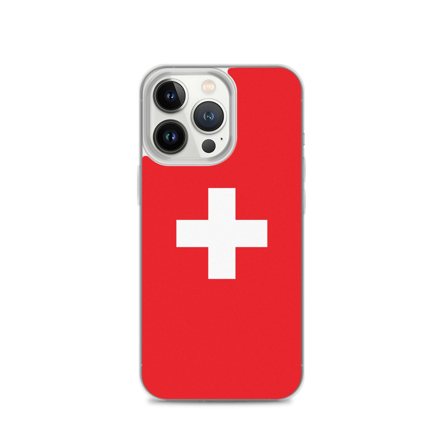 Coque transparente drapeau suisse pour iPhone®