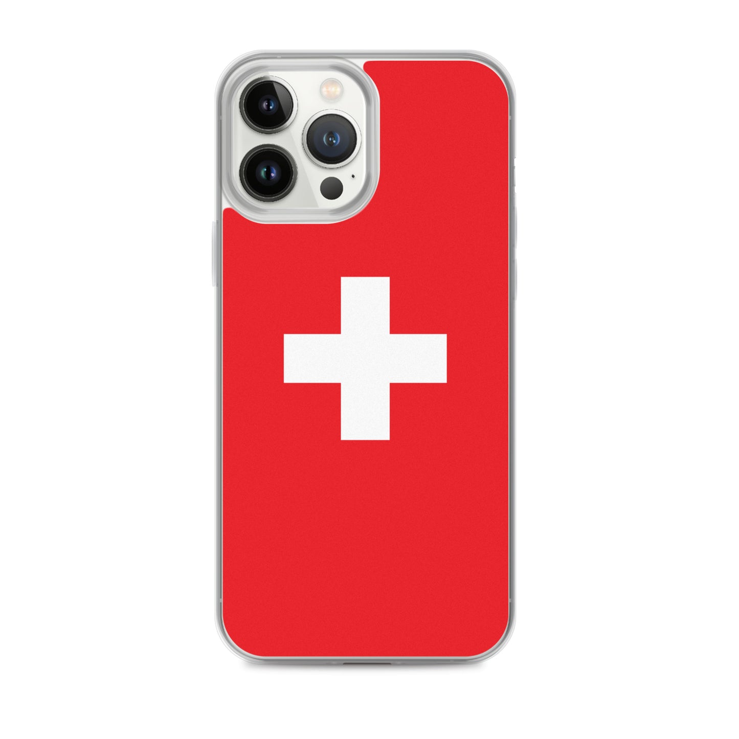 Coque transparente drapeau suisse pour iPhone®