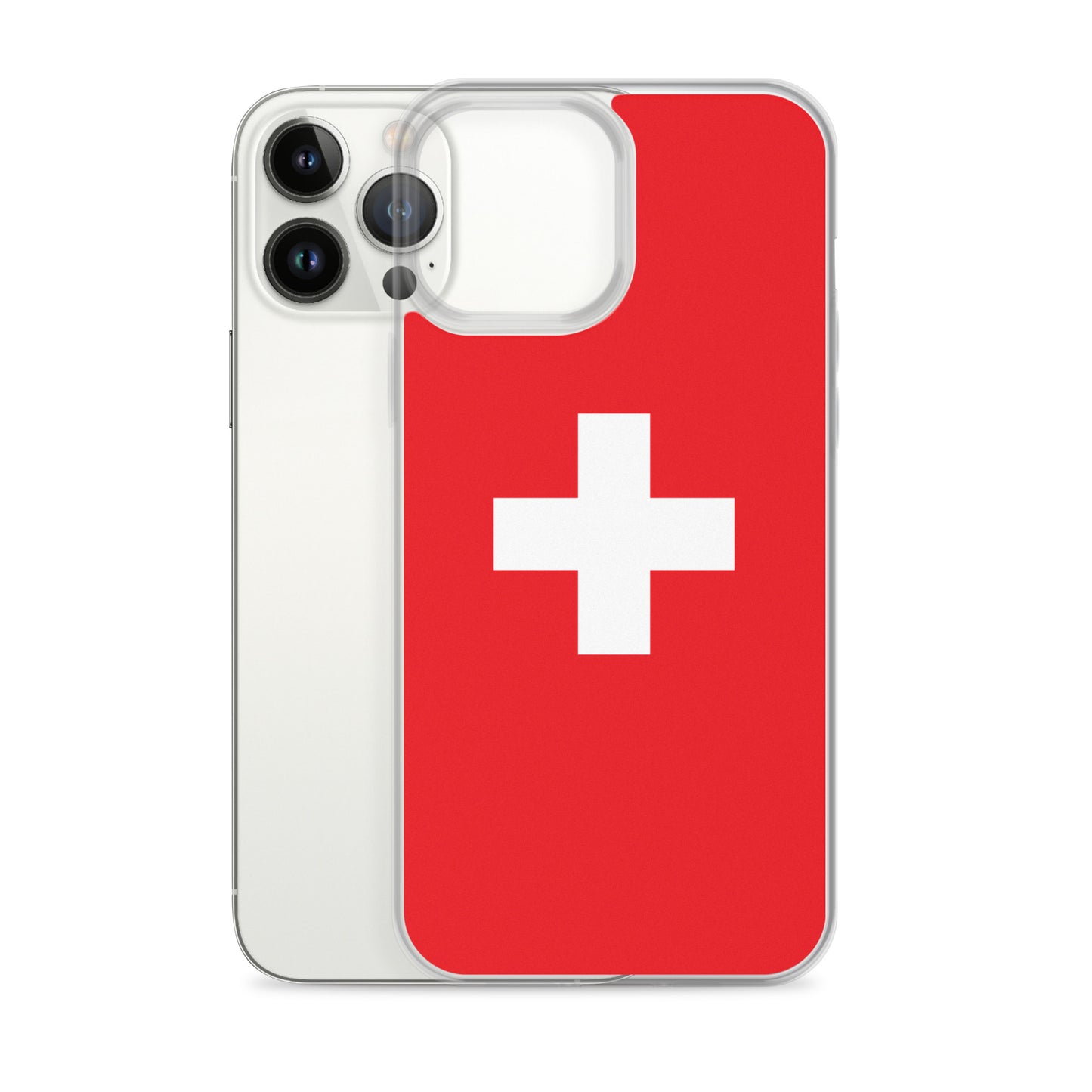 Transparente Hülle mit Schweizer Flagge für iPhone®