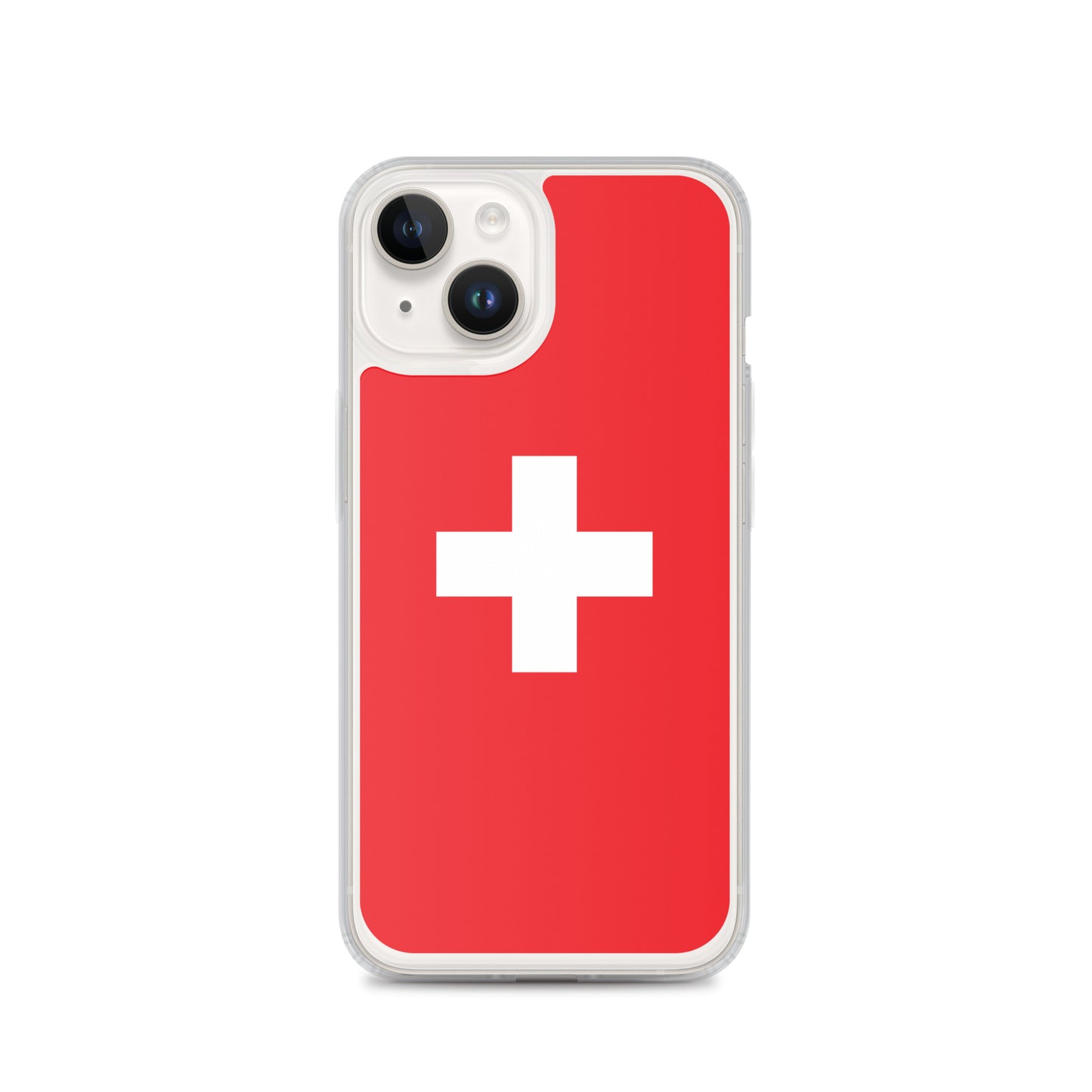 Coque transparente drapeau suisse pour iPhone®