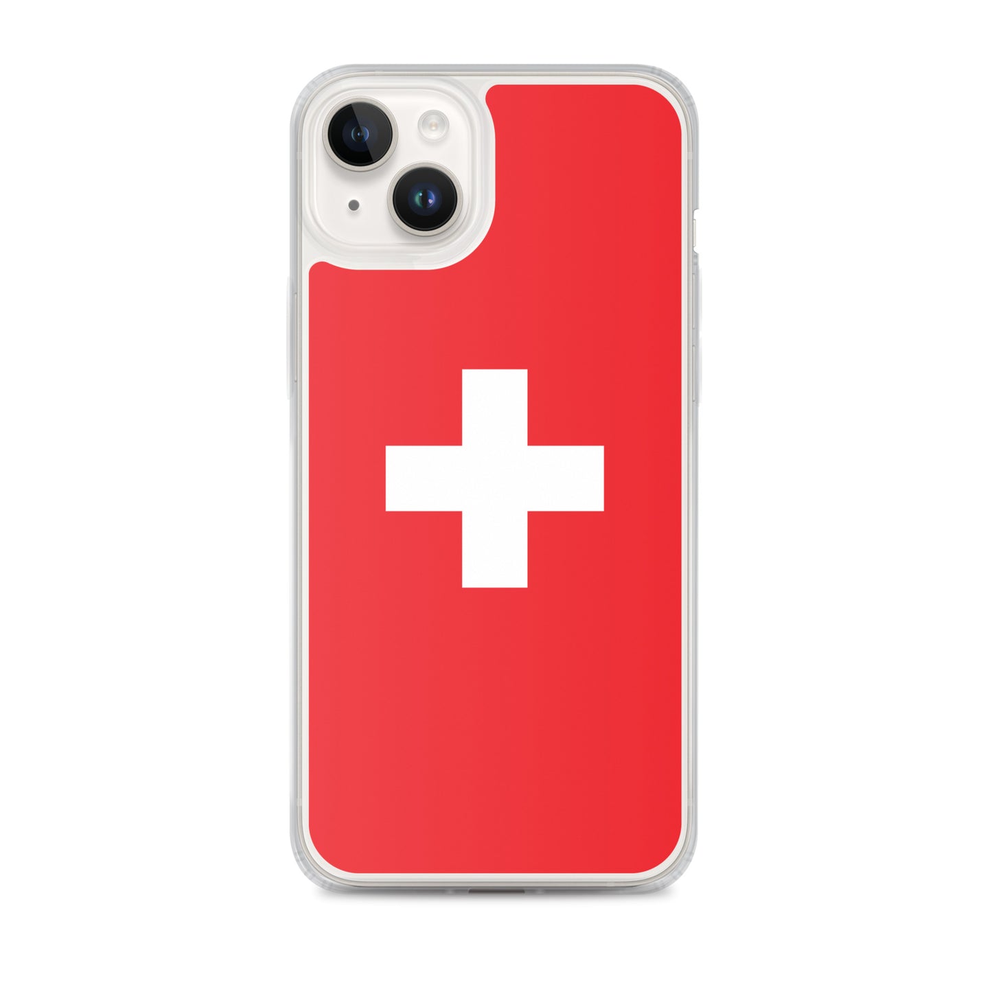 Coque transparente drapeau suisse pour iPhone®