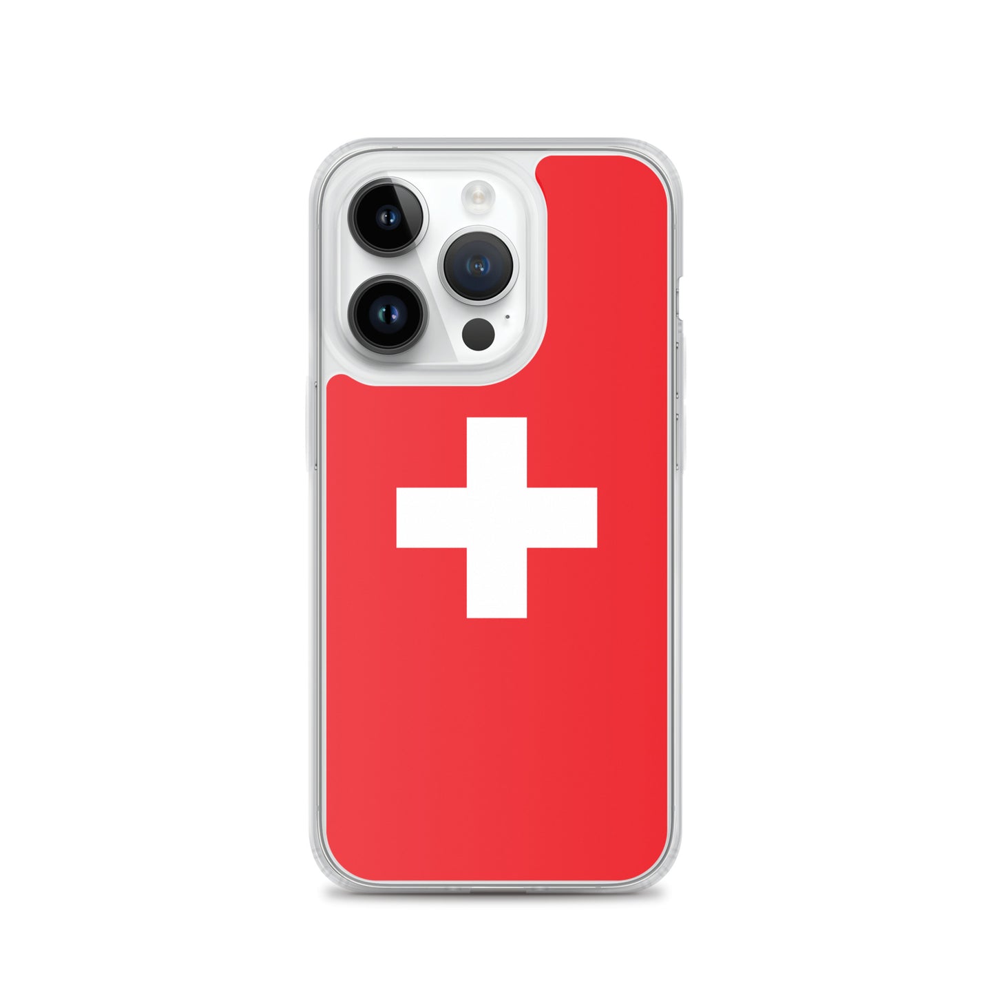 Coque transparente drapeau suisse pour iPhone®