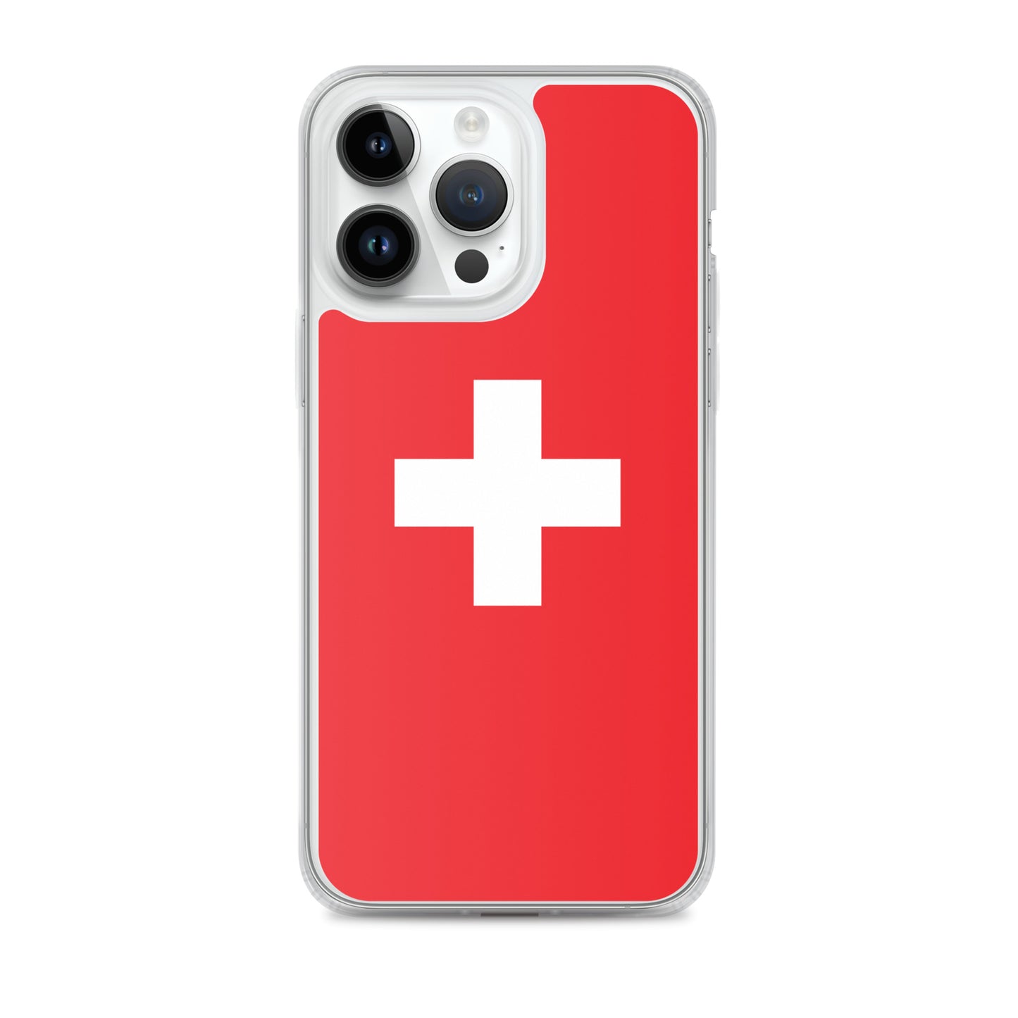 Coque transparente drapeau suisse pour iPhone®