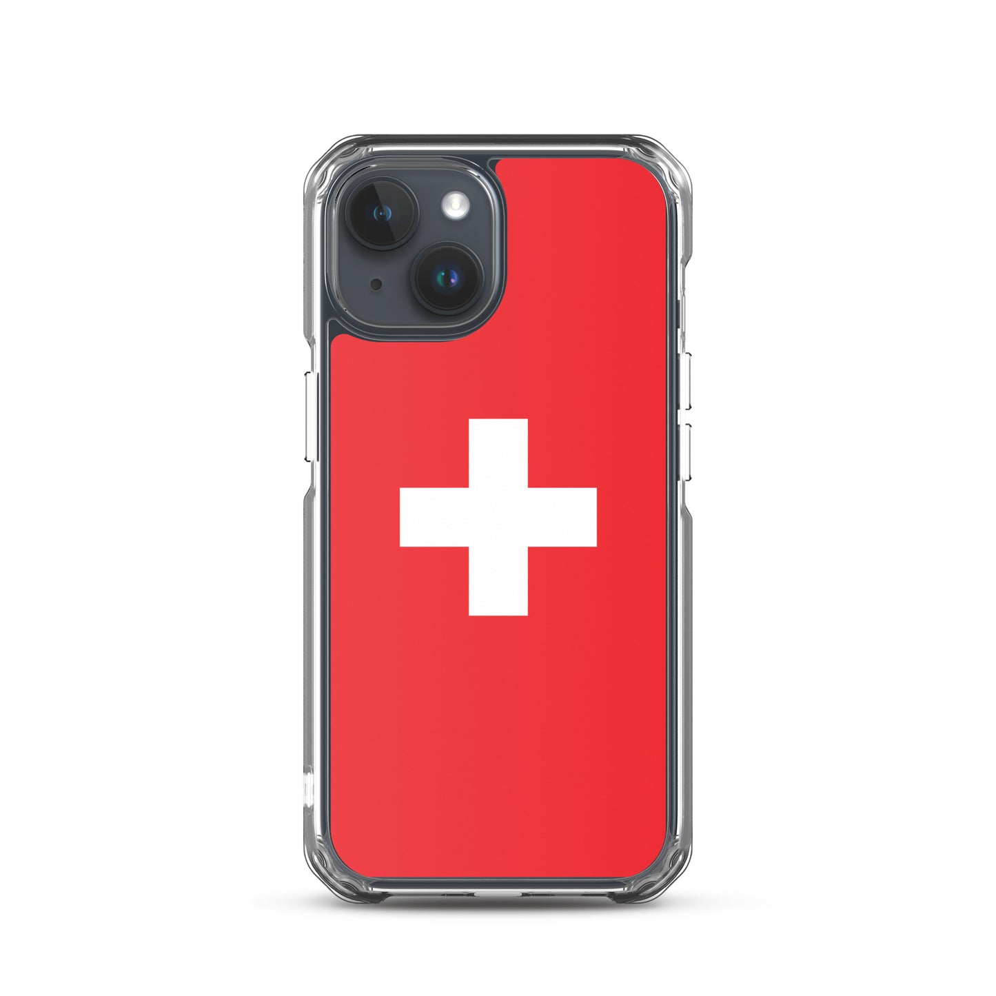 Coque transparente drapeau suisse pour iPhone®