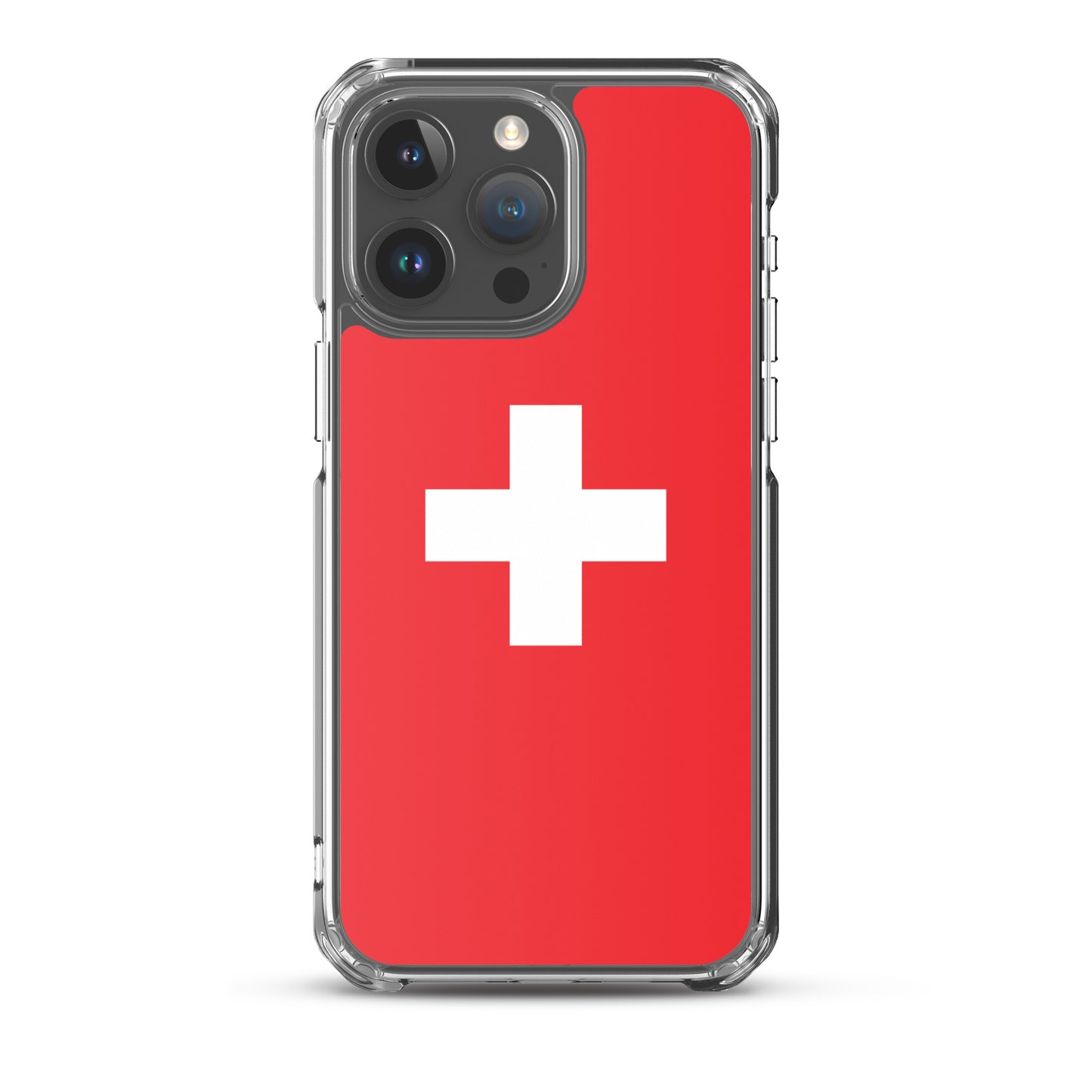 Coque transparente drapeau suisse pour iPhone®