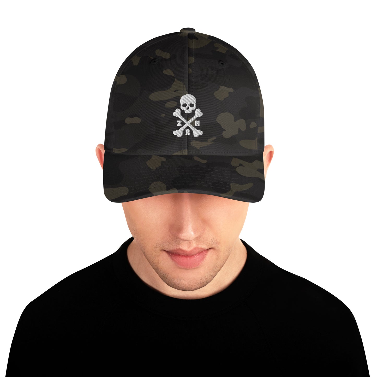 ZRH Skull and Crossbones Flexfit Twill Cap