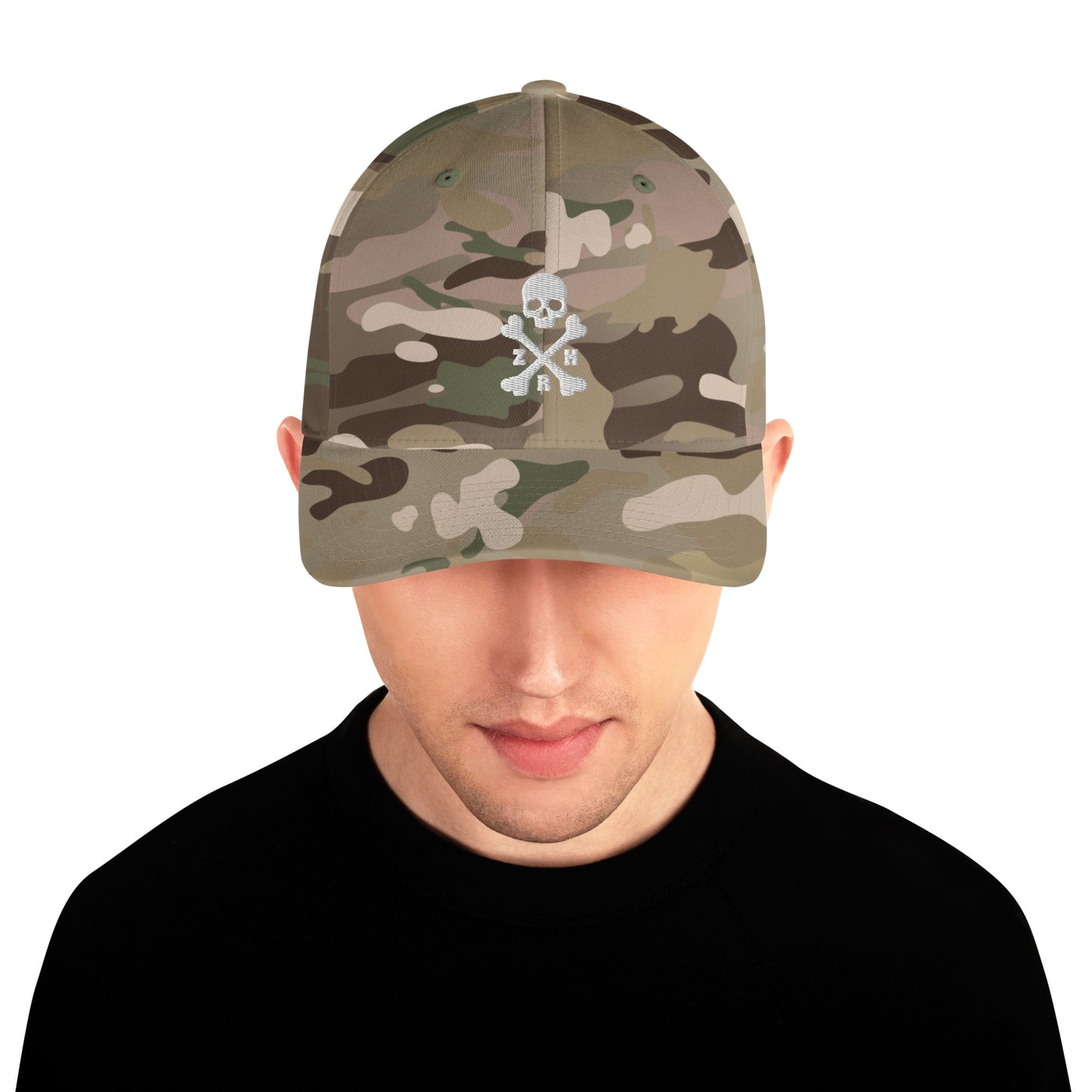 ZRH Skull and Crossbones Flexfit Twill Cap