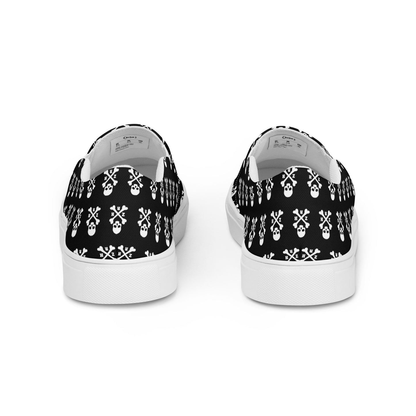 Men’s ZRH skull and crossbones pattern slip-on canvas shoes