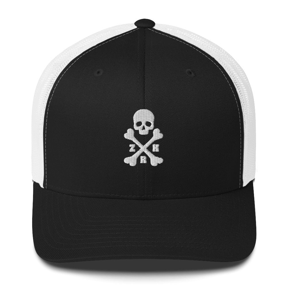 ZRH Trucker-Kappe mit Totenkopf und gekreuzten Knochen