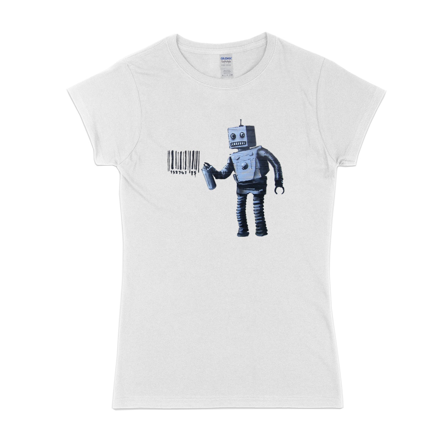 Graffiti-Roboter-T-Shirt für Damen