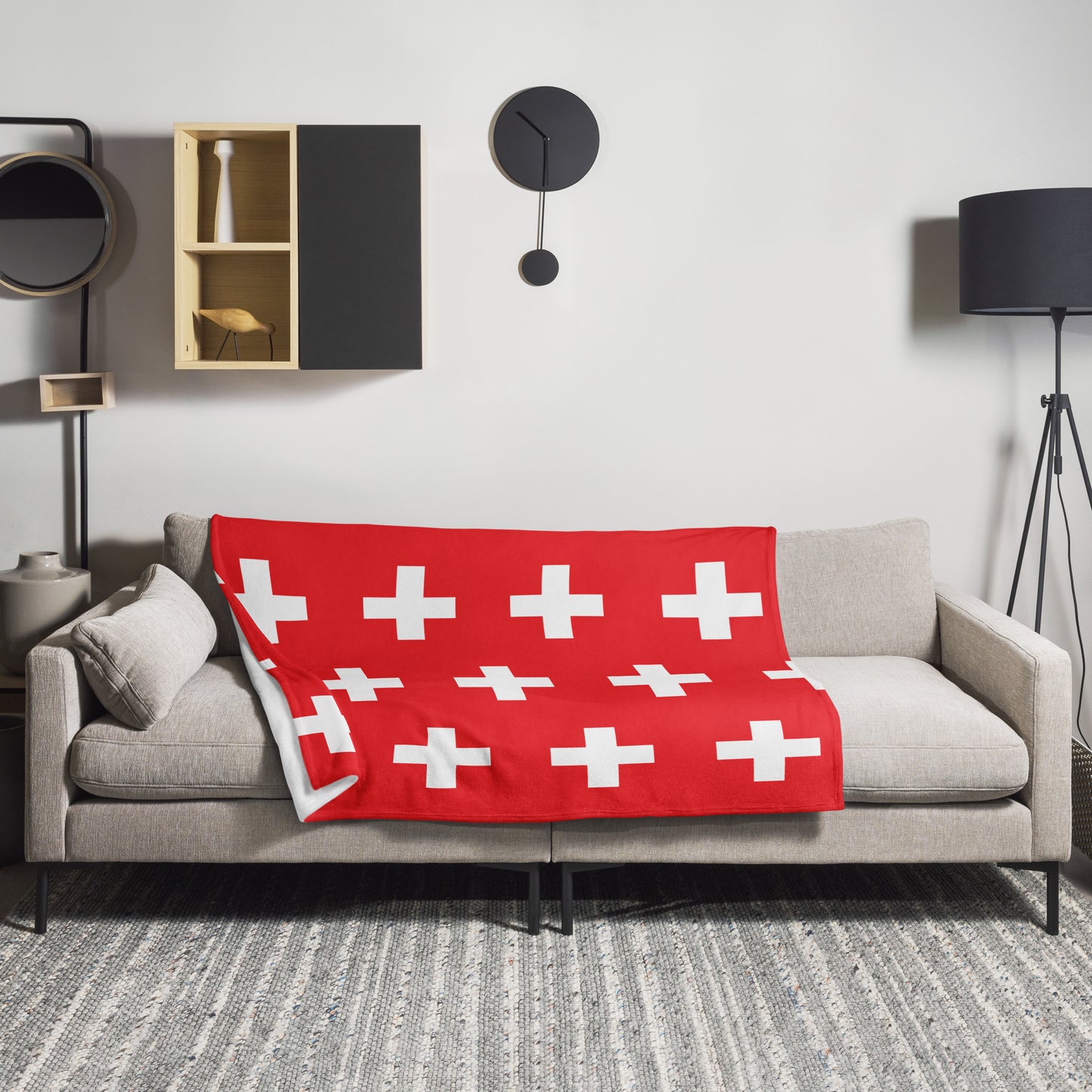 Swiss Flag Throw Blanket